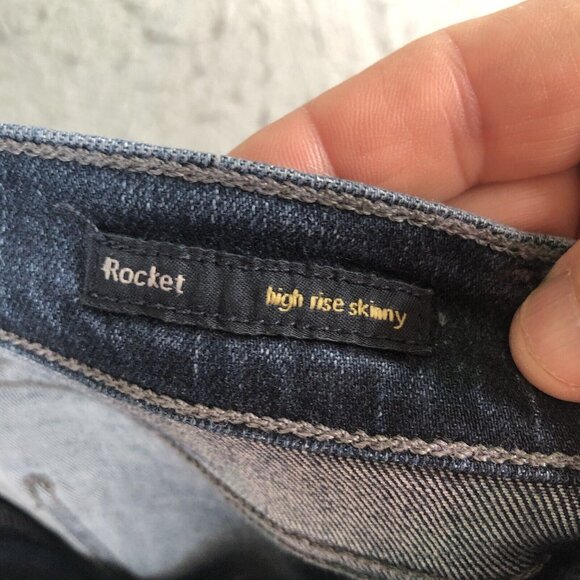 Citizens of Humanity Jeans Womens 28 Indigo Wax Coated Rocket High Rise Skinny - Picture 14 of 16